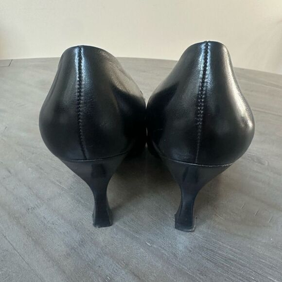 Franco Sarto Black, Leather Tabitha Pumps. - Picture 4 of 6